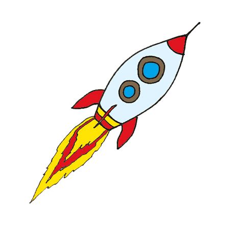 rocket ship drawing easy