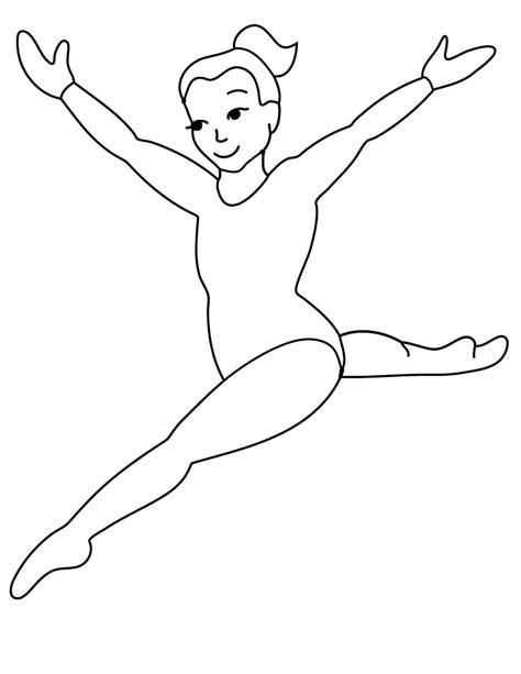 printable gymnastics coloring pages  kids