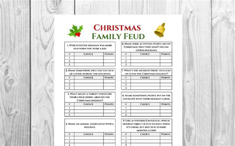 christmas family feud game holiday game printable family etsy