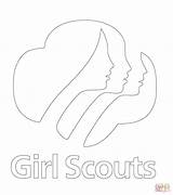 Girl Logo Coloring Scouts Pages Printable Scout Symbol Drawing Sheets Supercoloring Troop Brownie Choose Board Categories sketch template