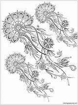 Coloring Pages Adult Printable Advanced Adults Color Jelly Fish Print Mola Book Doodle Gorgeous Beauty Doodles Flower Online Mandala Sheets sketch template