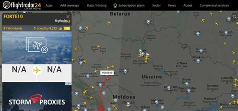 military drone call sign forte  broke ukraine airspace     headed
