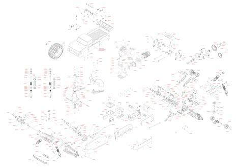 exploded view arrma outcast  blx  wd chassis astra