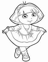Dora Coloriage été sketch template