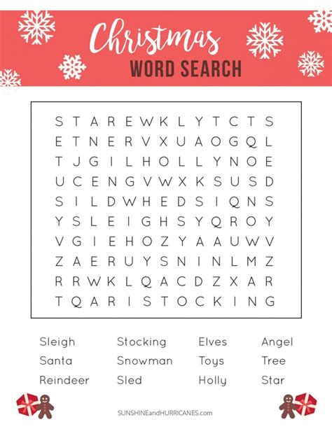 christmas word searches  printable