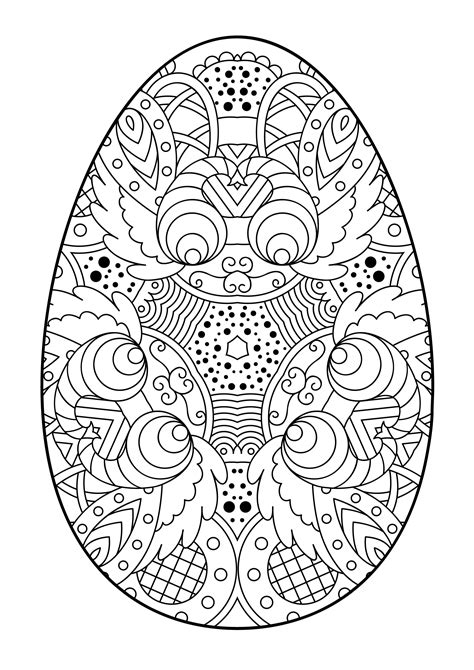 easter egg pattern coloring page sketch coloring page