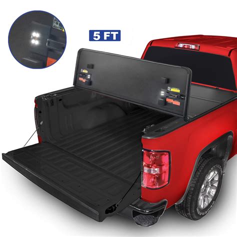 buy mostplus tri fold hard truck bed tonneau cover  top compatible