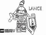 Coloring Knights Nexo Lego Lance Printable Sheet Print sketch template