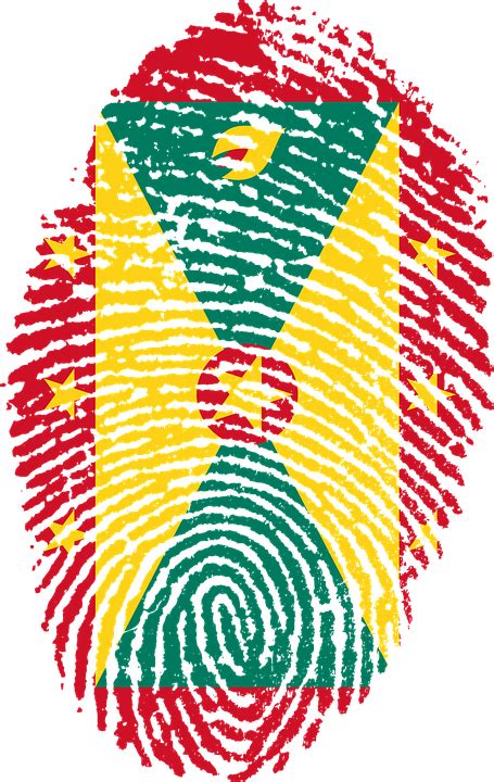grenada flag fingerprint · free image on pixabay