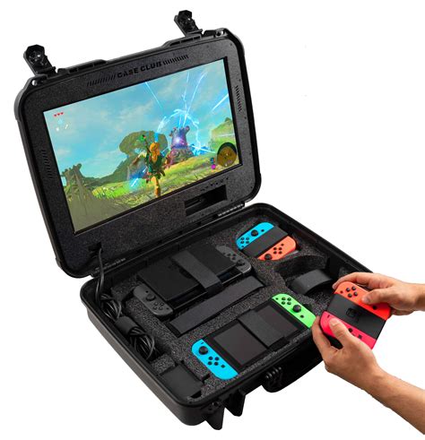 nintendo switch portable gaming station  built  monitor case club cases