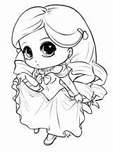 Chibi Princess Pages Anime Coloring Cute Girl Deviantart Drawings Template Manga sketch template