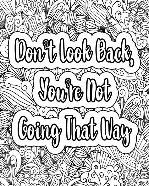 inspirational quotes coloring pages  adults zentangle digital