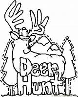 Coloring Hunting Deer Pages Kids Popular sketch template