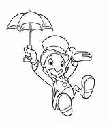 Cricket Jiminy Coloring Disney Pages Pinocchio Mural Drawings Choose Coloringpagesfortoddlers Children Board sketch template