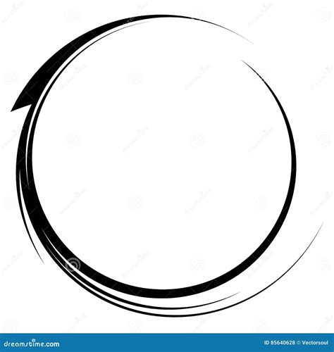 circle  dynamic swoosh  frame monochrome circular element