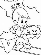 Coloring Angel Pages Kids sketch template