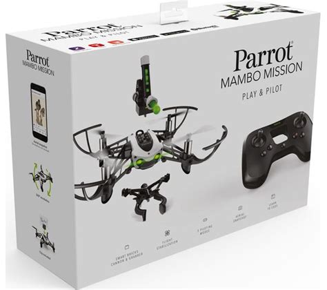 parrot mambo mission drone  flypad controller fpv goggles bundle black white black