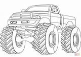 Coloring Monster Truck Pages Printable Drawing sketch template