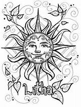 Coloring Solstice Summer Litha Pages Sun Midsummer Witch Ritual Pagan Printable Colour Spring Book Wiccan Books Time Adult Sheets Kids sketch template