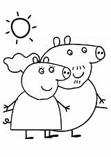 Pig Peppa Coloring Pages Para Printable Colorear Friends Print Pintar Sheets Grandpa Granny Kids Pepa Colouring Color Imprimir Library Books sketch template