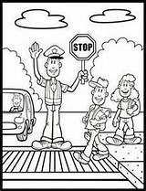 Crossing Coloring Guard School Pages Kids sketch template