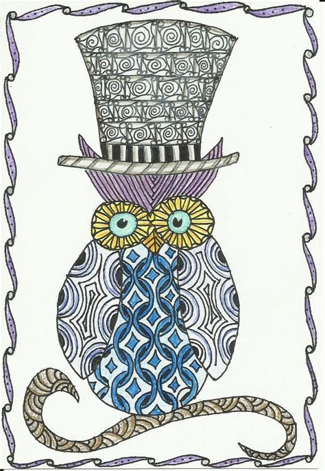 knitting ii zentangle owl