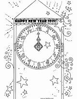 Coloring Year Pages Printable Sheets Years Happy Clock Print Colouring Scribblefun Strikes Midnight When Choose Board Kids Coloringfolder sketch template