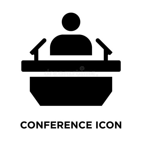conference icon vector isolated  white background logo concept  conference sign
