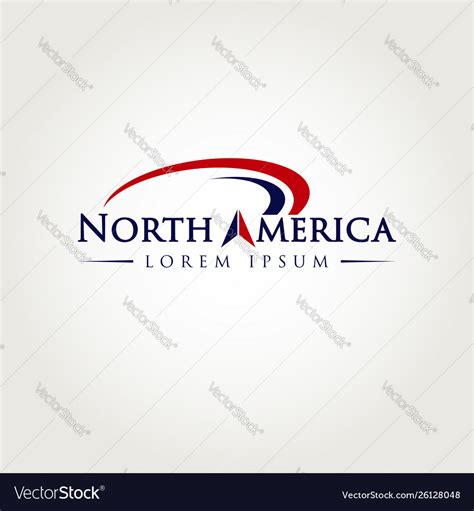 north america logo symbol icon royalty  vector image