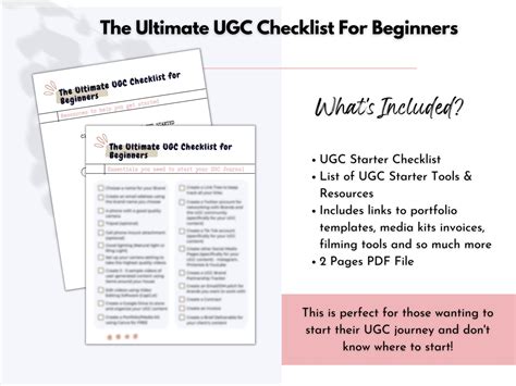 ugc creator checklist guide  beginners user generated etsy