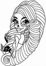 Monster High Coloring Pages Noir Catty Skelita Clipartmag Getcolorings sketch template