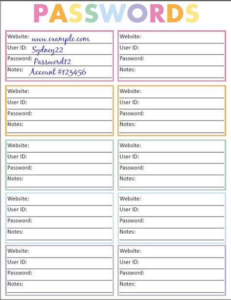 password list templates  sample templates