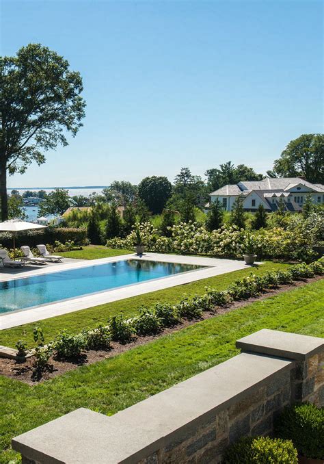 backyard hamptons style pool landscaping waterfront home hamptons pool landscaping hamptons