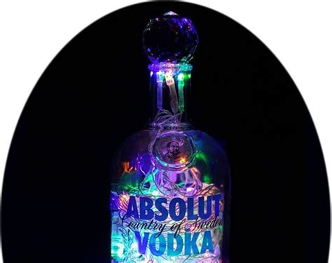 Upcycled Absolut Vodka Mood Therapy Liquor Bottle Light Etsy