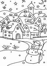 Colorare Disegni Paesaggi Invernali Paesaggio Invernale Pianetabambini Natale Natalizi Immagini Animali Dipinti Colori Lavoretti Scrivi sketch template