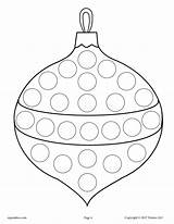 Christmas Dot Printables Do Kids Activities Printable Preschool Coloring Pages Worksheets Ornament Crafts Tree Toddler Marker Winter Ornaments Holiday Preschoolers sketch template
