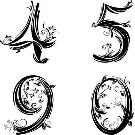 number tattoo fonts tattoo fonts tattoo stencils