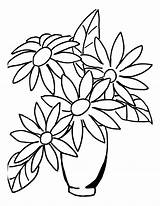 Coloring Bouquet Flowers Pages sketch template
