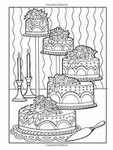 Coloring Pages Creative Haven Desserts Adults Book Designer Books Adult Dessert sketch template