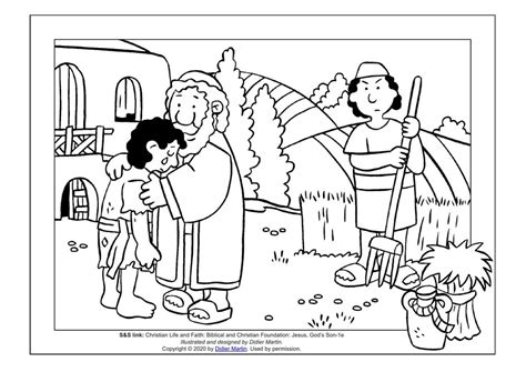 parable   lost son coloring page