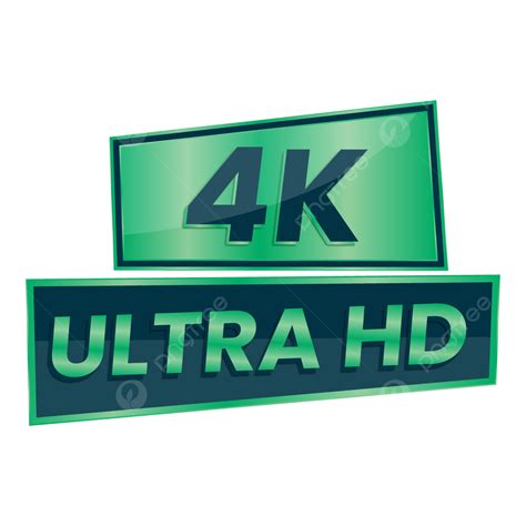 4k ultra hd button video resolution icon label clipart vector 4k