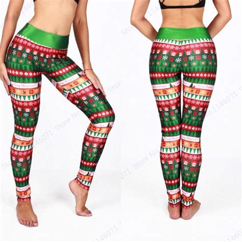 Christmas Yoga Pants Funny Santa Claus Sports Running Leggings