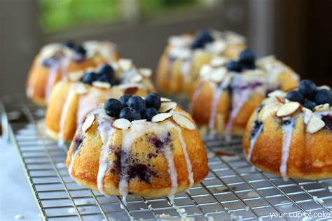 blueberry almond mini bundt cakes  cup  cake