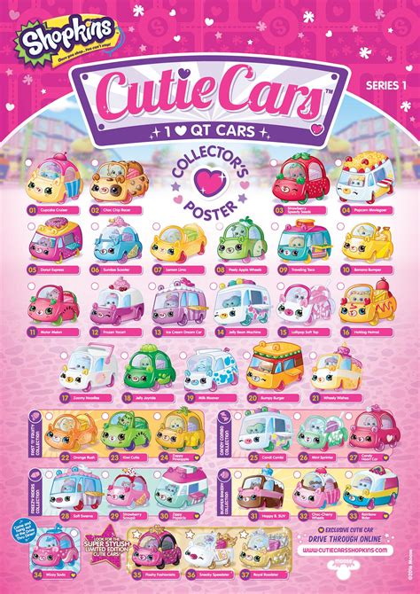 cutie cars season  collector guide list  characters checklist kids