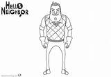 Hello Neighbor Coloring Pages Mr Peterson Printable Kids Drawing Sheet Color Print Sheets Bettercoloring Educativeprintable sketch template