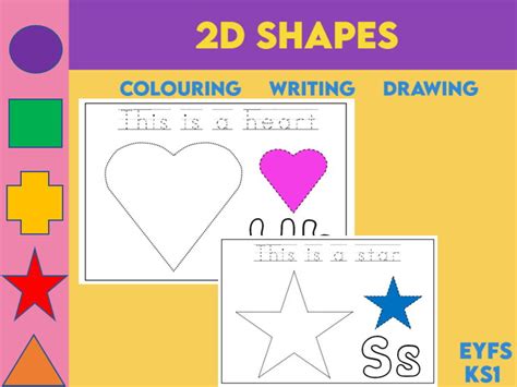 shape writing drawing colouring sheets teaching resources