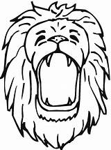 Lion Coloring Pages Drawing Roar Head Lions Clipart Roaring Drawings Kids Roars Printable Gif sketch template