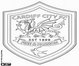 Cardiff Coloring City Designlooter Emblem Fc Drawings sketch template