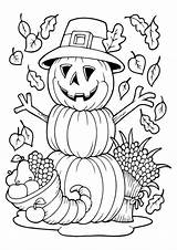 Halloween Coloring Pages Easy Print Fall Sheets Fun Thanksgiving Crayola Pumpkin Visit Christmas Book sketch template