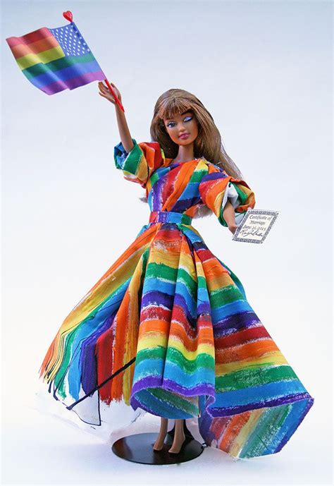 Marriage Equality Barbie Ooak Recycled Gay Pride Art Doll By Ryan Jude